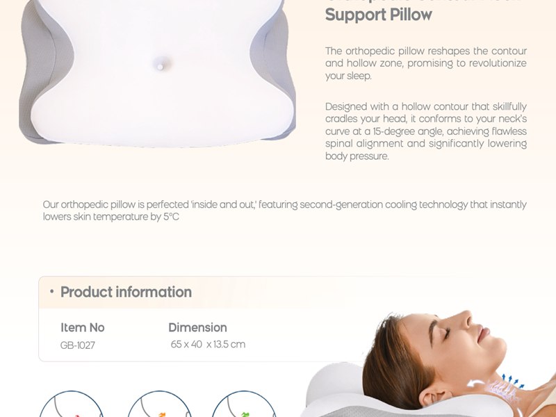 Kids Memory Foam Pillow GB-1056