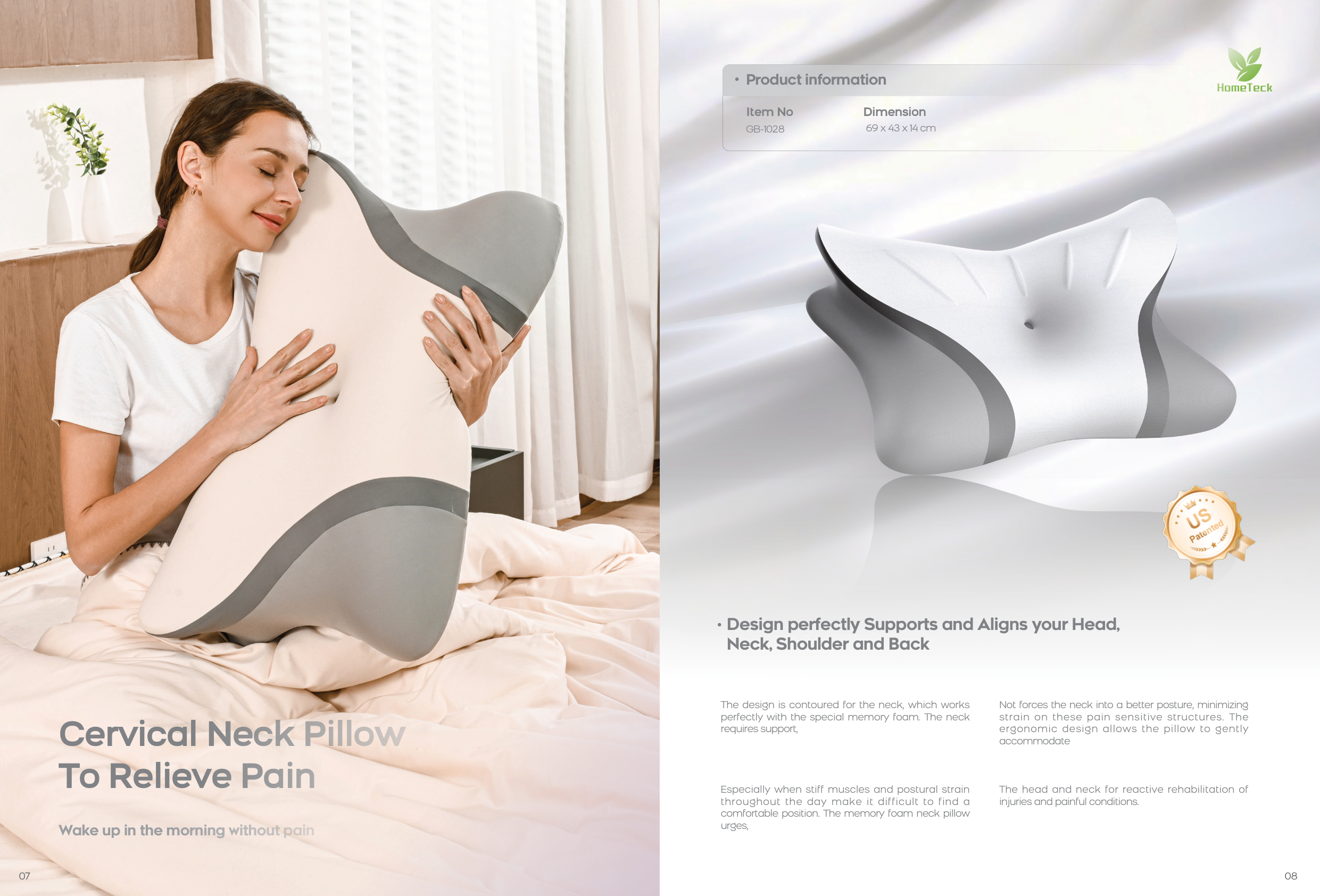 2026 Home Teck Memory Foam Pillow Product Catalog Cover